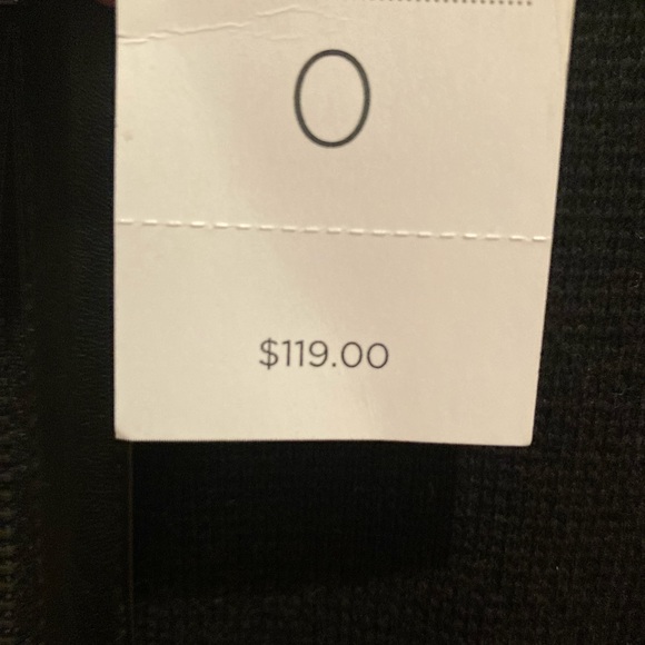 [ FINAL price ] Faux Leather Shoulders Zip Up Cardigan - Picture 4 of 5